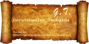 Gerstenmeier Teobalda névjegykártya